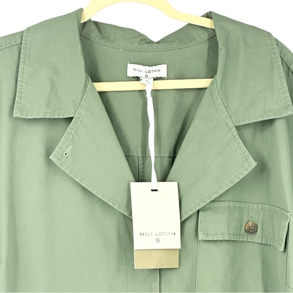 Nili Lotan Women’s Plus Size Belted Button Up Overall Olive Size 3X - Picture 5 of 15